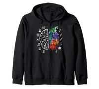 Art vs. Science - Physics Chemistry Maths Nerd Artist Zip Hoodie