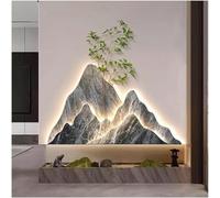 Art Wall Sculptures to Hang On The Wall with LED Light, Wall Art Decorations Lamp, Lobby Decorative Paint Glass Ceramic Head Panel (Multi-ColorRed-C, 47.24x28.