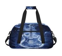 Art Water Guitar Duffel Bags for Women Men Kids Girls Boys Overnight Weekender Travel Bag 24L Sport Gym Duffel Bag Practice Tote Carry Bag