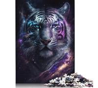 Art White Tiger Galaxy 1000 Pieces Puzzles for Adults & Teenager Teenager Man Woman Gift 1000pcs (75x50cm)