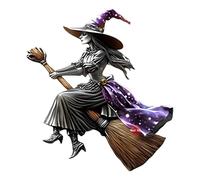 Art Witch Statue of Witchcraft with Pentacle Decorative Figurine Sculpture Home Ornament 7.6 Inch Bronze Color Tgz507 (Black, 8cm)