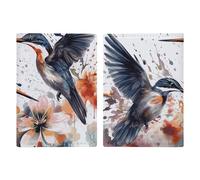 Art with Lily Flowers Birds Watercolor Passport Holder, ID Card Protector Case Passport Holder with Slot Passports Travel Wallet Document Cover for Women And Men