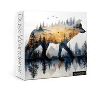 Art Wolf Animal Puzzles for Adults 1000 Pieces Nature, Magic Sunset Landscape Forest Aesthetic Wildlife Jigsaw Puzzles, Impossible Hard Challenging Puzzle