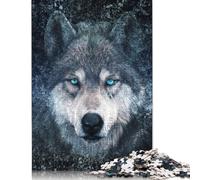 Art Wolf Puzzle for Adults And Teenagers 1000 Pieces Wooden Puzzles for Teenagers Gifts Brain Teaser Game 1000pcs (75x50cm)