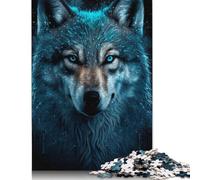 Art Wolf Puzzle for Adults And Teenagers 1000 Pieces Wooden Puzzles for Teenagers Gifts Brain Teaser Game 1000pcs (75x50cm)
