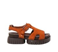 ART Women's 1882 Madeira Flat Sandal, Dark Orange Brown, 4 UK