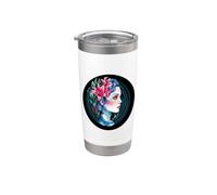 Art Women's Head with Lilies Stainless Steel Insulated Tumbler