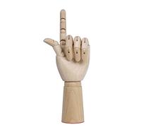 Art Wooden Hand Mannequin Wood Hand, Sculpture Manikin Hand Model with Flexible Fingers for Painting and Sketching(12" - Left)