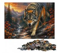Art Wooden Puzzle, Adults, Angry Wolf in The Forest, 1000 Pieces | A focused indoor hobby: a simple way to organise the image during indoor leisure.