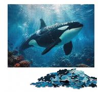 Art Wooden Puzzle, Adults, Majestic Orca Whale Killer, 1000 Pieces | Visual matching and sorting - solo or shared leisure alone or together.