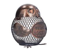Art Wrought Iron Owl Storage Tank Metal Money Box Craft Doll Money Box