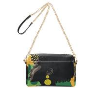 Art Yello Green Beauty Crossbody Bags For Women Vegan Leather Casual Purse Cross Body Zip Ladies Shoulder Handbags
