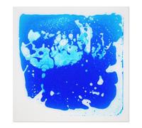 Art3d 1-Pack Fancy Floor Tile for Kids Room Liquid Encased Floor Tile Home Decor, 12" x 12" Blue