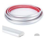 Art3d 10 Ft Peel and Stick Trim for Backsplash Tile Edge Self-Adhesive Liner for Corner Decor in Silver