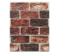 Art3d 10-Pack 3D Wall Panels Peel and Stick in Red Brown, Self Adhesive Waterproof Faux Foam 3D Brick Wallpaper for Living Room, Bedroom, Interior Decoration (14.4 Sq.Ft)