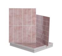 Art3d 10-Sheet Faux Marble Peel and Stick Backsplash Tile for Kitchen Wall Bathroom Countertops, 11.4 inch x 9.1 inch Stick-on Glazed-Ceramic Finish Resist to Water, Heat and Scratches, Pink