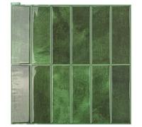 Art3d 10-Sheet Peel and Stick Splashback Metro Tiles 30x30cm, Self Adhesive Wall Tiles Stickers for Kitchen Bathroom Living Room Stick on Tile, Rectangle Light Green