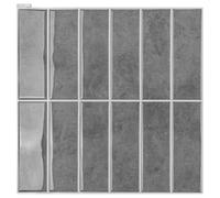 Art3d 10-Sheet Peel and Stick Splashback Metro Tiles 30x30cm, Self Adhesive Wall Tiles Stickers for Kitchen Bathroom Living Room Stick on Tile, Rectangle Grey