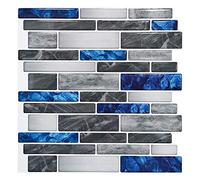 Art3d 10-Sheet Premium Self-Adhesive Kitchen Backsplash Tiles in Marble, 30 * 30cm Vinyl Wall Tiles for Kitchen Bathroom