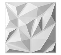 Art3d 100 Pack Decorative Accent 3D Wall Panels, 97 Sq.Feet PVC Interior Wall Decor for Home and Office, Living Room, Bedroom, Kitchen, 11.8"x11.8", White