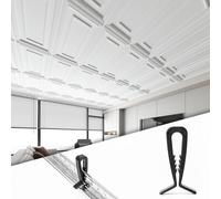 Art3d 100-Pack Hold-Down Clip for Drop Ceiling Tiles, 1.9 x 1 Inch Ceiling Grid Clips for Standard Ceiling Grid System