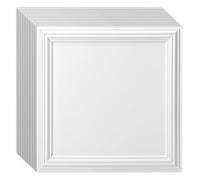 Art3d 12-Pack Drop Relief Ceiling Tiles for Home, Office & Commercial Space, 24 x 24in PVC Waterproof 3D Wall Panels Cover 48 Sq. Ft, White