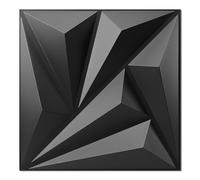 Art3d 20 Pack Decorative 3D Wall Panels Black 11.8"x11.8", 19 Sq.Feet PVC Interior Wall Decor