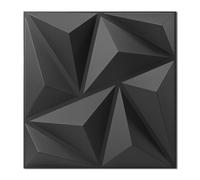 Art3d 20 Pack Decorative 3D Wall Panels Black, 19 Sq.Feet PVC Interior Wall Decor, 11.8"x11.8"