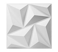 Art3d 20 Pack Decorative 3D Wall Panels White, 19 Sq.Feet PVC Interior Wall Decor, 11.8"x11.8"