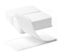 Art3d 20 Sets Hook and Loop Tape Sticky Back, 2 in.x 4 in. Double-Sided Command Adhesive Strip Heavy Duty, White