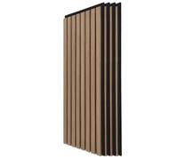 Art3d 4-Pack Acoustic Wood Slat Wall Panels for Interior Decor, 3D Fluted Sound Absorbing Wood Paneling for Accent Wall Ceiling Kitchen Living Room Bedroom Office, 23.6 x 11.8 inch Dark Walnut