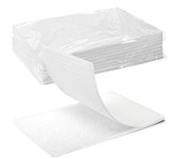 Art3d 8 Sets Hook and Loop Tape Sticky Back, 4 in. x 6 in. Double-Sided Command Adhesive Strip Heavy Duty, White