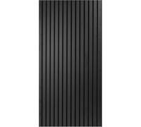 Art3d Acoustic Panels for Wall and Ceiling 4 Wooden Slats Sound Absorbent 3D Panel with Wood Finish Black Covering 2.88㎡