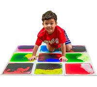 Art3d Colorful Liquid Floor Tiles Sensory for Children, Toddler, Teens, Playroom, Dance Floor for Active Play and Decorative 12" X 12" Pack of 9 Tiles