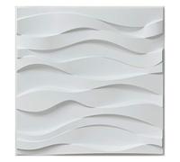 Art3d Decorative 3D PVC Wall Panel for Interior Décor, 12-Pack 19.7 x 19.7 in., 32 Square Feet, Wave 4