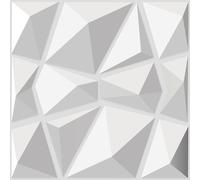 Art3d Decorative 3D Wall Panels in Diamond Design, 12"x12" Matt White for Home and Office Decor (33 Pack)