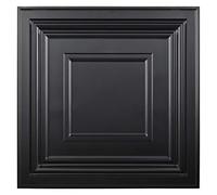Art3d Decorative Drop Ceiling Tile, Glue up Ceiling Panel Square-Black, 48 Square Feet, 12 Count (Pack of 1)