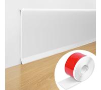 Art3d Flexible Wall Baseboard Molding Trim, 4 Inch x 20 Feet Peel and Stick Vinyl Wall Base Trim, White