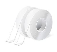 Art3d Nano Double-Sided Adhesive Tape (2-Roll of 10FT), Multipurpose Transparent Foam Tape for Carpet Mats/Paste Items/Photos Frames/Craft Wall Mounting
