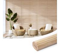 Art3d Natural Bamboo Wall Panel for Interior Wall Decor, Renewable Pole Wrap Wainscoting Paneling for Wall Ceiling Furniture Cabinet Office, 12 x 96 Inch - Carbonized