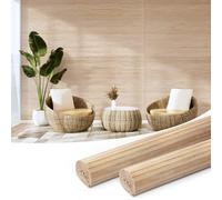 Art3d Natural Bamboo Wall Panel for Interior Wall Decor, Renewable Pole Wrap Wainscoting Paneling for Wall Ceiling Furniture Cabinet Office, 48 x 96 Inch, 2-Pack - Carbonized