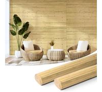 Art3d Natural Bamboo Wall Panel for Interior Wall Decor, Renewable Pole Wrap Wainscoting Paneling for Wall Ceiling Furniture Cabinet Office, 48 x 96 Inch, 2-Pack - Natural