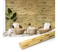 Art3d Natural Bamboo Wall Panel for Interior Wall Decor, Renewable Pole Wrap Wainscoting Paneling for Wall Ceiling Furniture Cabinet Office, 48 x 96 Inch - Light Burned