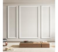 Art3d Pre-Cut Wall Molding Set of 3 pcs, Ready-to-Assemble Wainscoting Panels for Interior Wall Décor Living Room Bedroom Accent Wall - Installed with Glue, 3 Frames