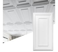 Art3d PVC Ceiling Tiles, 3D Plastic Sheet in White, 2 × 4 ft, 12-Pack