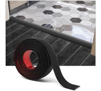 Art3d Self Adhesive Vinyl Floor Transition Strip, Laminate Strip Flat Divider for Joining Gaps, Carpet Threshold Transition, Tiles (4 FT, 1.57in, Black)