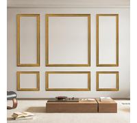 Art3d Set of 6 Pre-Cut Wall Moldings, Wood Cladding Panels Ready to Assemble for Interior Wall Decor, Living Room, Bedroom, Decorative Wall, Installed with