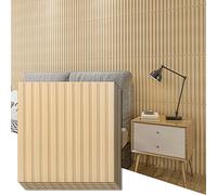 Art3d Slat Wall Panel, 3D Fluted Textured Panel 12-Tile 19.7 x 19.7in. - Oak