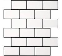 Art3d Upgrade Thicker Peel and Stick Wall Tiles Backsplash for Kitchen and Bathroom, Metro Subway Tiles Self Adhesive Tile Stickers,12"x 12", 10-Sheet