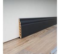 Art3d Wall Baseboard Molding Trim 8-Pack of 56 x 3.2 in., High Impact Polystyrene Skirting Board - Installed with Glue - Black